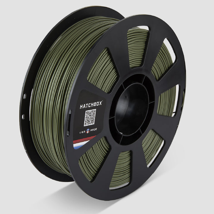 Hatchbox PLA Max V2 3D printer filament, Olive Green, 1.75 mm 1 kg spool