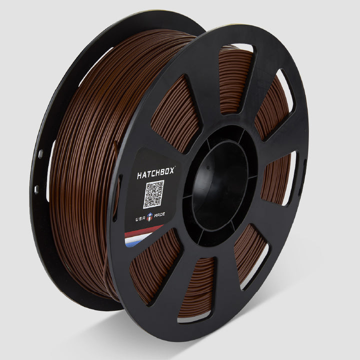 Hatchbox PLA Max V2 3D printer filament, Pecan Brown, 1.75 mm 1 kg spool
