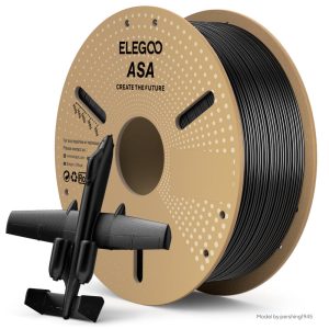 ELEGOO ASA 3D printer filament, Deep Black, 1.75 mm 1 kg spool