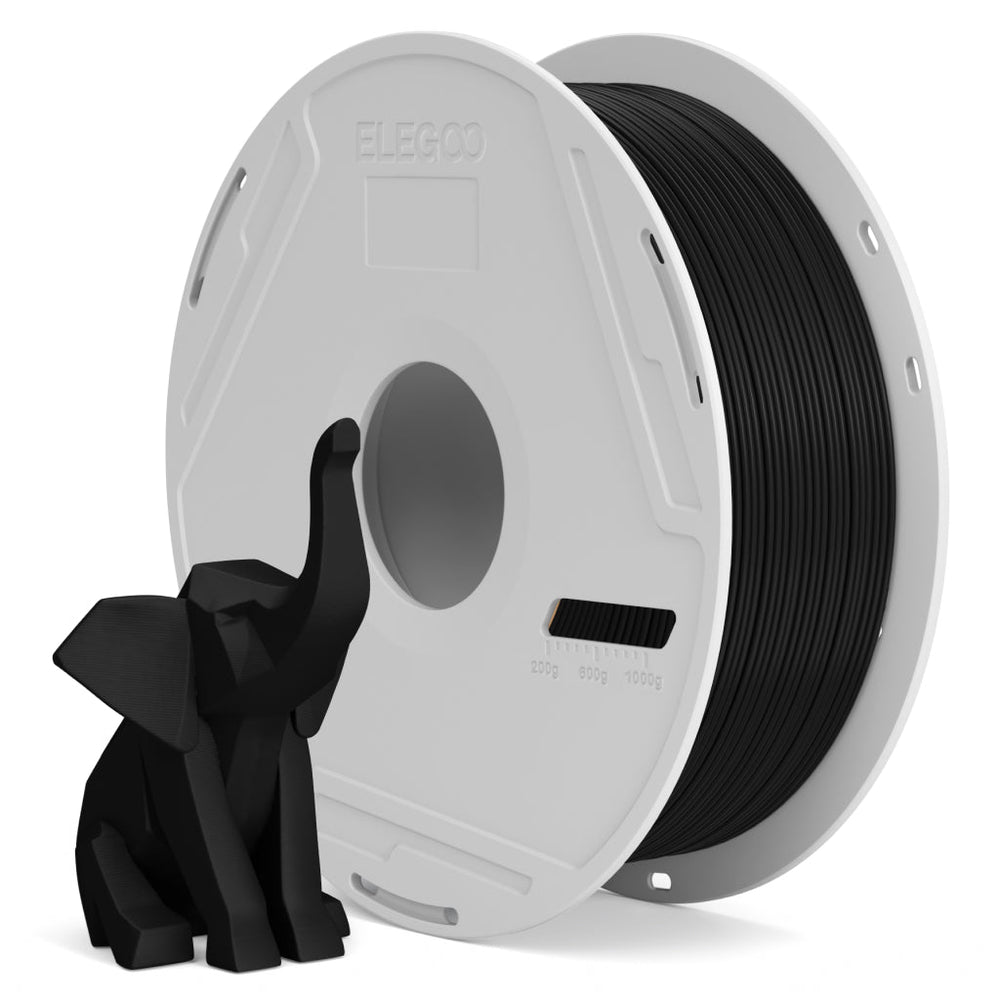 ELEGOO PLA Basic 3D printer filament, Black, 1.75 mm 1 kg spool