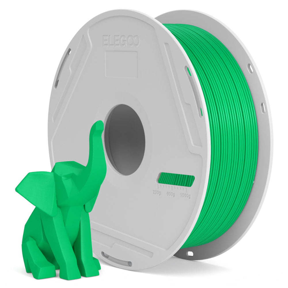 ELEGOO PLA Basic 3D printer filament, Green, 1.75 mm 1 kg spool