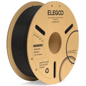 ELEGOO PLA+ 3D printer filament, Black, 1.75 mm 1 kg spool